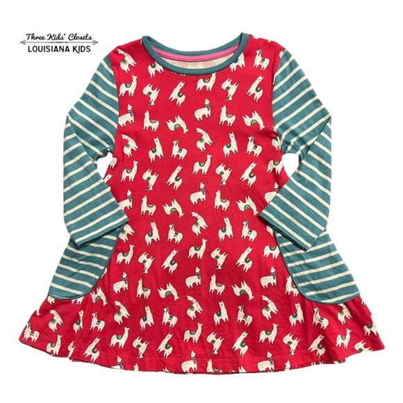 Mini Boden 6-7Y Llama Pocket Tunic Dress